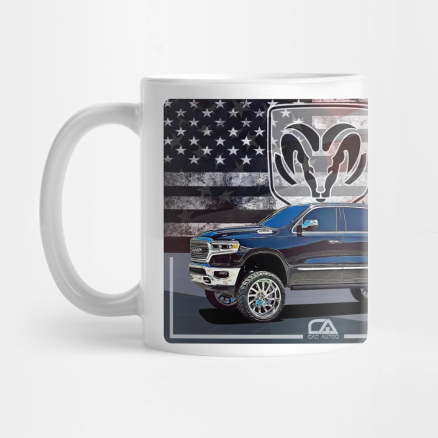 Dodge Ram and The American Flag by GasAut0s